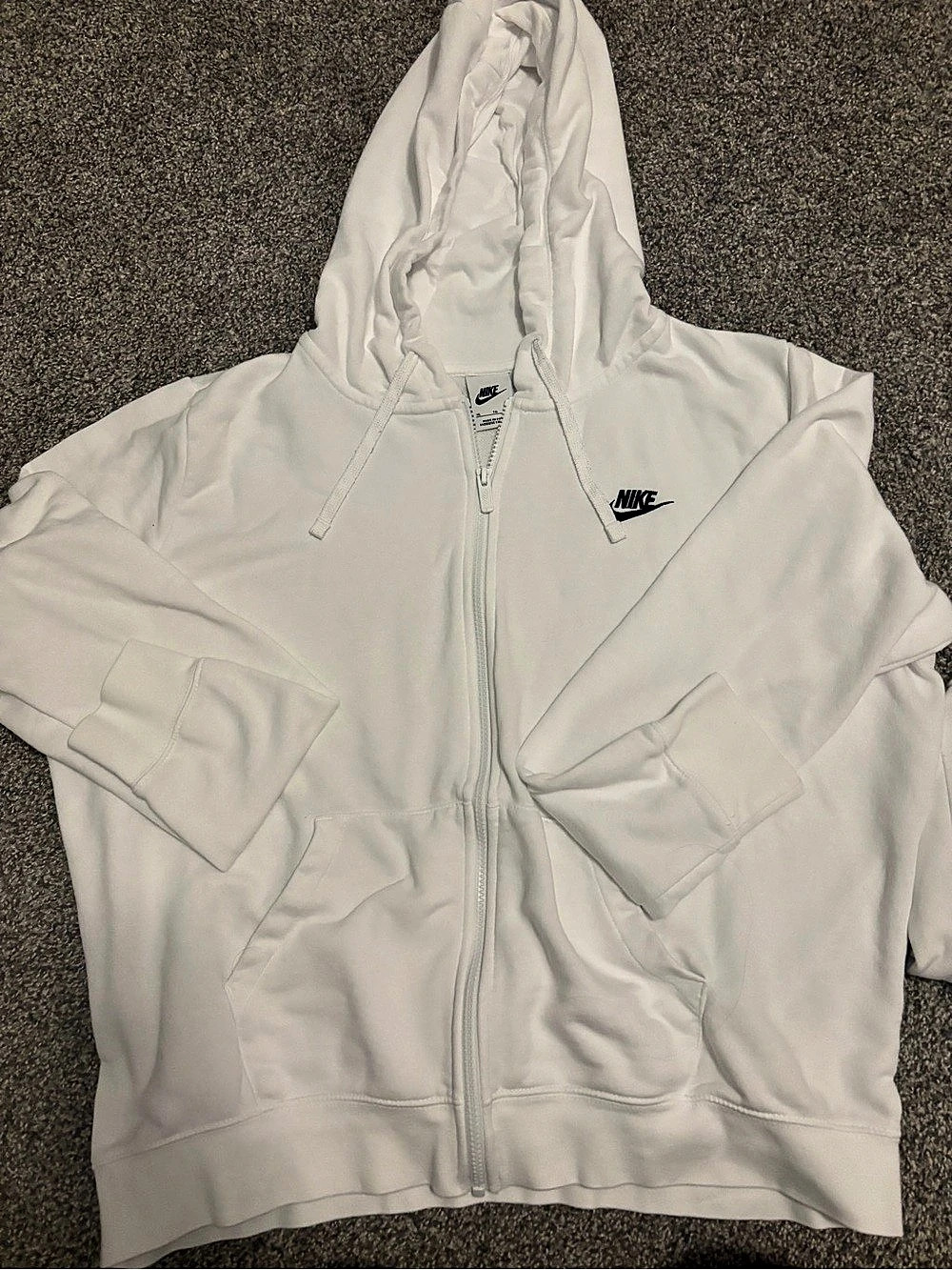 Nike Sportswear Club Fleece Full-Zip Hoodie & Joggers Set White Activewear Set X